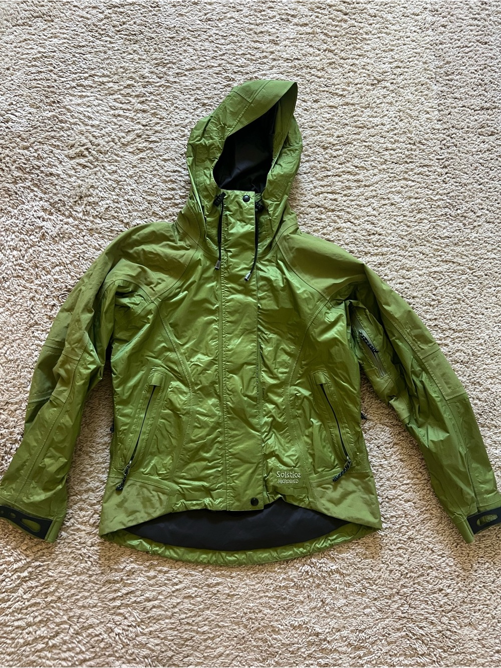 Solstice Olive Green Hooded Raincoat